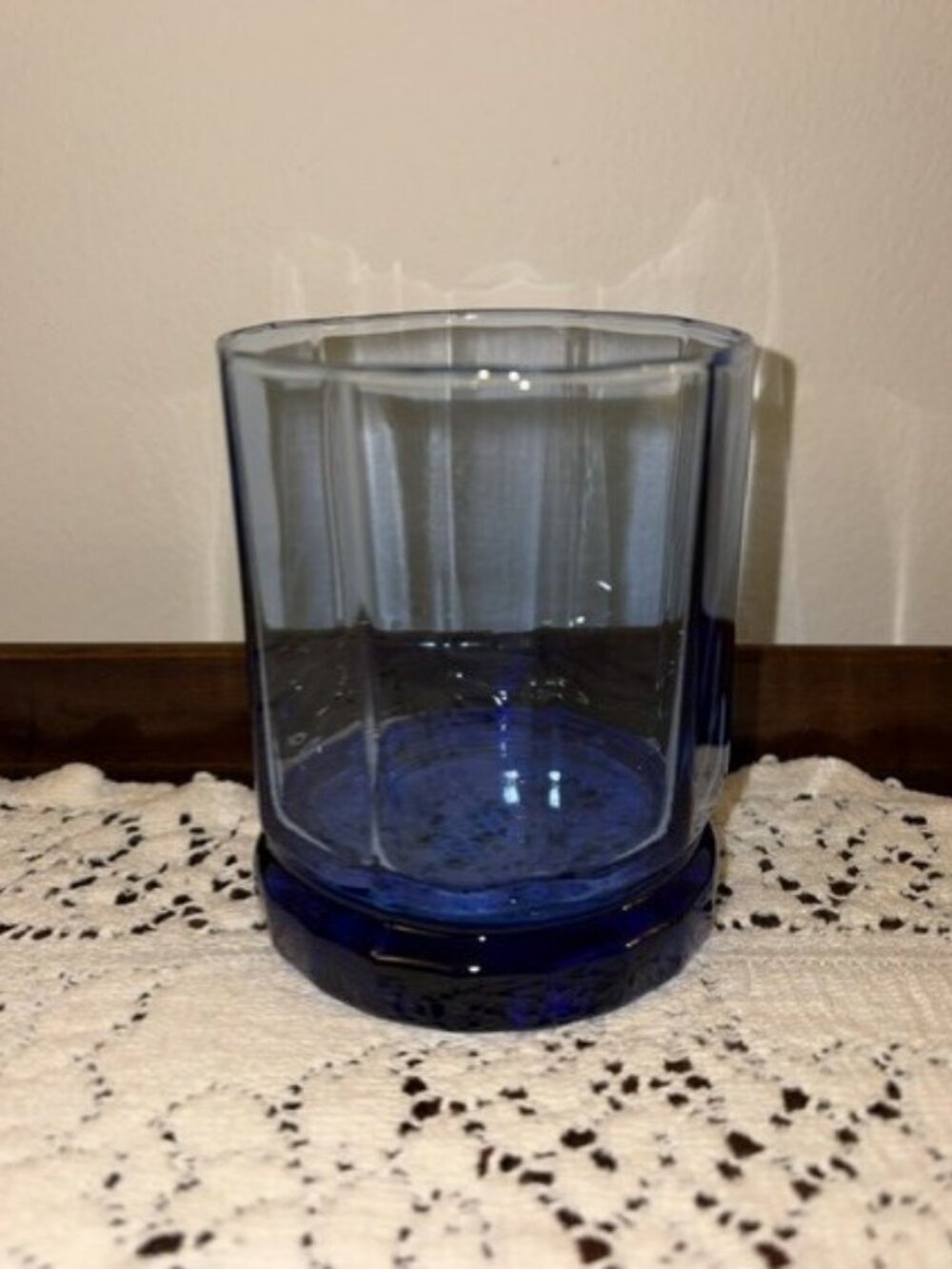 Vintage Replacement Anchor Hocking Essex Light Blue Old-Fashioned Glass